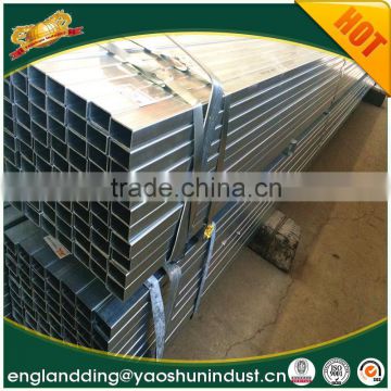 big factory of pre galvanized square steel pipe size chart