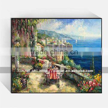 Shu1912 Decoration Home mediterranean landscape oil painting on linen canvas