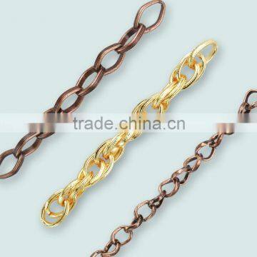 2015 Wholesale antique copper metal iron chains for bags