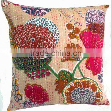 kantha Cushion Cover tropical printes