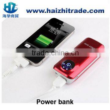 external portable power bank 4000mah 5200mah mobile power bank with LED torch