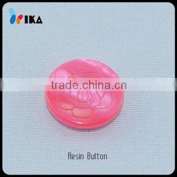 Wholesale Laser Engraved Rose Pink Resin Buttons