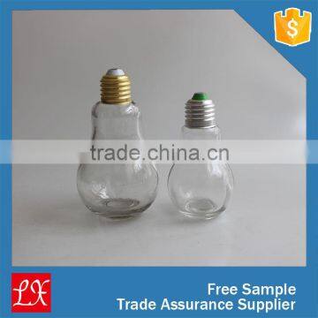 Cear bulb shaped multipurpose glass jar