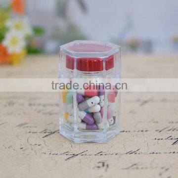 Six Arrises Food Glass Bottle With Tin Cap