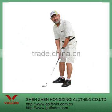 men's short sleeve white 100% pima cotton golf shirts