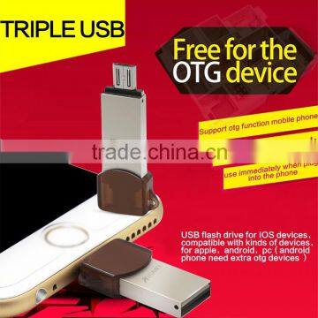 2016 New 3 in 1 iStick U Disk Device HD Otg Usb Flash Drive for IOS for Android for Computer for iPHONE