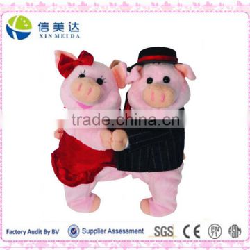 Romantic Animated Singing Dancing Couple Pig Plush Toys for Valentine