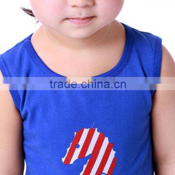 Kids T-shirt Wholesale Boutique Kaiya Custom Organic Cotton Tank Top Print photo-4