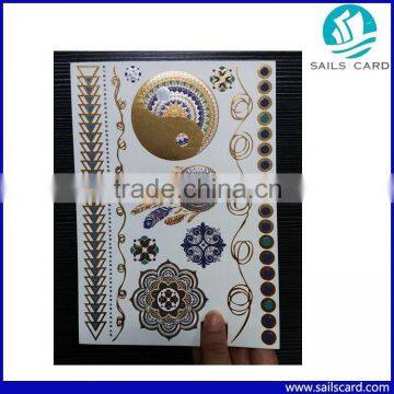 Body art Personal Temporary metallic Hand Tattoo Sticker for Beauty