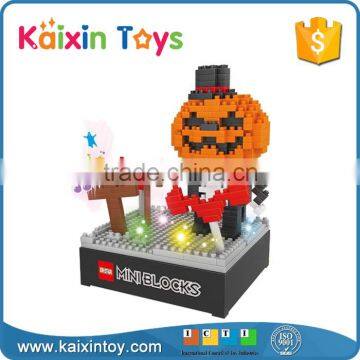 Kids Halloween Pumpkin Model Toys Plastic Diamond Blocks