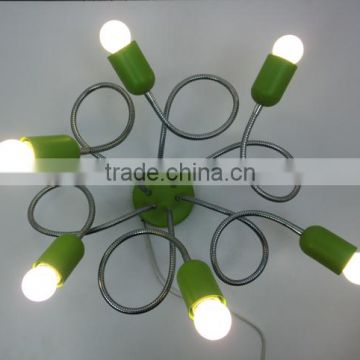 Modern creative design style goose neck led ceiling lamp can change shapes