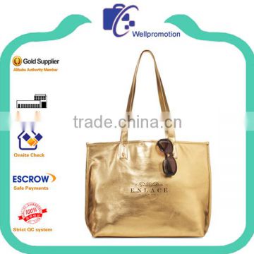 Wellpromotion branded design Shinny satin weekend tote bag