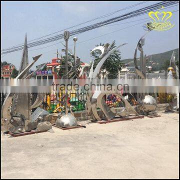 Custom stainless steel city landscape art sculpture landscape sculpture