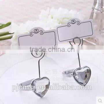 wedding decoration heart shape crystal card holder