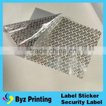 Paypal accepted self adhesive adhesive label scratch off sticker