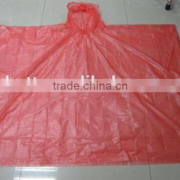 Cheap PE disposable rain poncho custom raincoat
