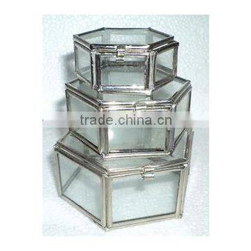 Brass and Glass Jewelry Box