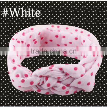 Children's Hair European Female Baby Knitting Cross Hair Band Cotton Elastic Headband Hand Knot of Peace photo-2