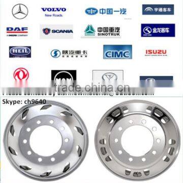 aluminium forging wheel for truck or bus with mirror polish