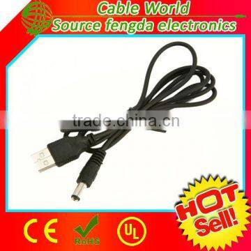 USB to DC 5.5mm*2.1mm power cable 12V 2A