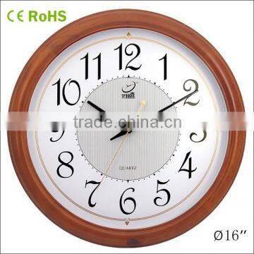 16 inch classic wooden wall clock arabic number(16W05LR-02)