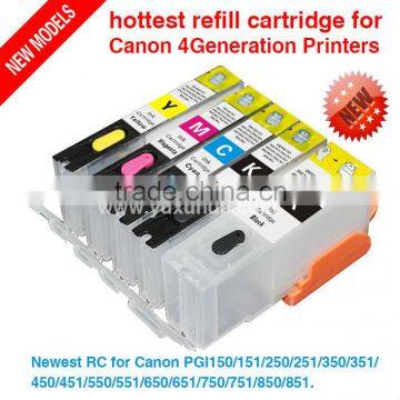 Newest Refillable ink cartridge for Canon PGI550/CLI551 for IP7250/MG5450/MX725/MX925/MG6350