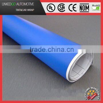 Professional Blue 1.52*30M Matte Vinyl Car Wrap Promotional Colour Change Car Wrapping film