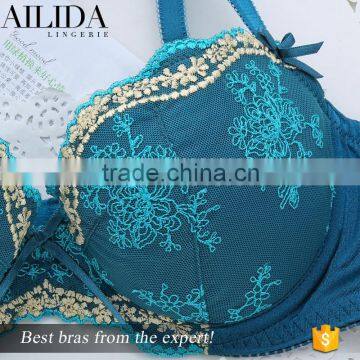 Womens Push Up Bra Set Pattern Underwear Lace Flower Sexy Underwire Bra photo-4