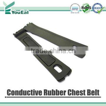 Conductive Rubber Chest Belt, Smooth Surface, Waterproof, Low Resistance <1,000 Ohm