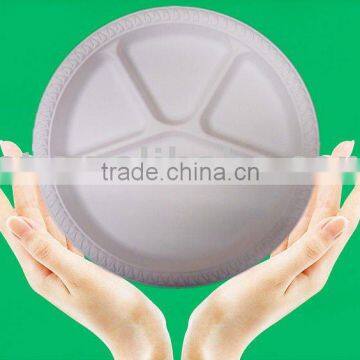 4 section biodegradable plates