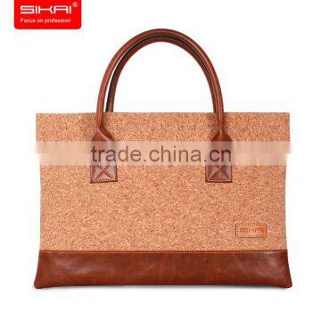 SIKAI Natural Cork Genuine Leather Case Cover For Lenovo Yoga 2 3 For HP For Dell For Samsung For ASUS