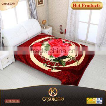 2016 kintted blanket and polyester new flower design blanket.