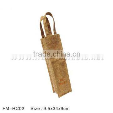 ECO friendly Recycled Cork Leather wine whisky bottles bags