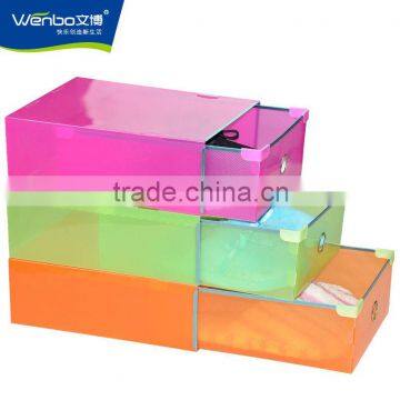 fashion transparent plastic shoe box/storage box