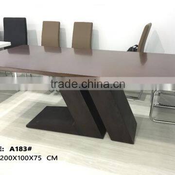 TB 2m Latest Table TL Shape Wooden Dining Table photo-2