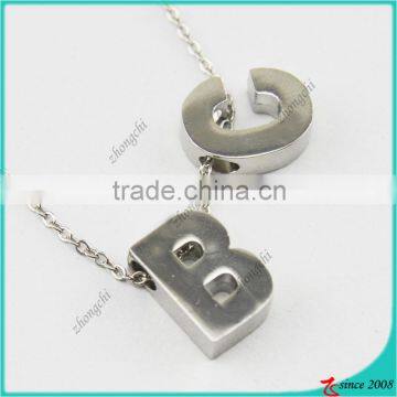 Ladies Silver 26 Letters Charm Link Chain Necklace photo-6