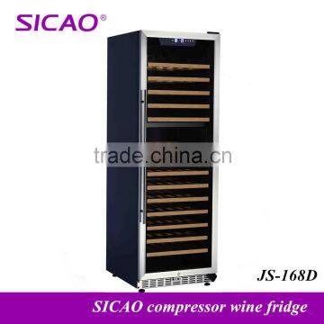 Compressor Big Upright Restaurant Kitchen Fridge Glass Commercial Stainless Steel Refrigerator For Wine Beer Drinks