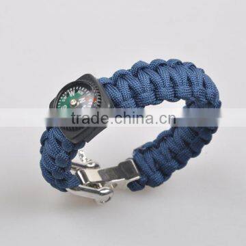 550 paracord bracelet with whistle buckle, paracord compass bracelet