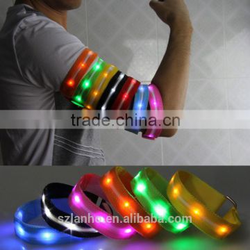 New 3 Modes Night Flashing LED Light Up Armband For Running Outdoor Sports