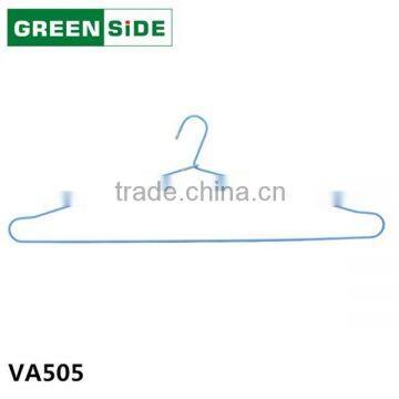 VA505 antique plastic coated metal clothes large wire hanger for dry cleaner