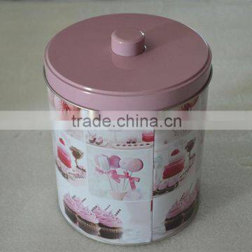 cylinder tin box for candy/tea/coffee