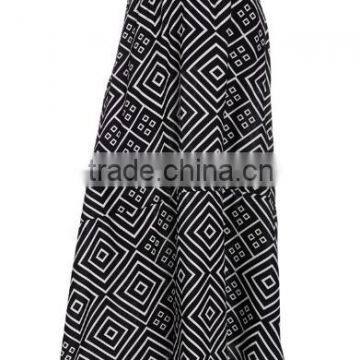 New Lady Women's Fashion Maxi Geometric Print Casual Long Pleated Party Skirt photo-6