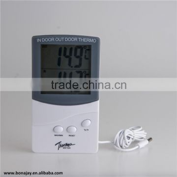 wired indoor and outdoor digital thermometer