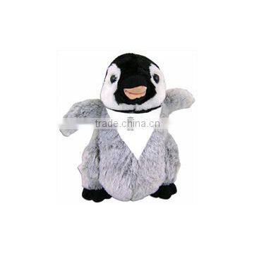 custom logo imprinted embroidery plush stuffed soft Playful Penguin beanbag mascot t-shirt bandana bib tie ribbon animal toys