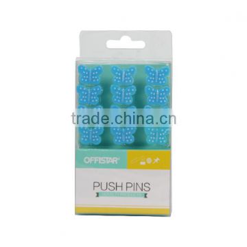 high quality plastic butterfly push pins set