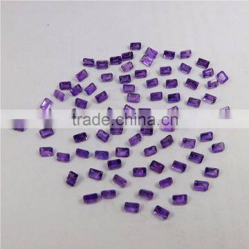 NATURAL AMETHYST CUT FACETED GOOD COLOR & QUALITY 4X6 MM OCTAGON LOT
