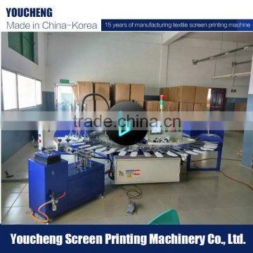 PVC dotted gloves and socks automatic rotary screen printing machine with video