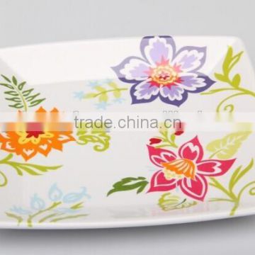 square melamine plate set