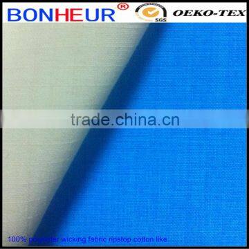 100% polyester wicking fabric ripstop UV cut fabric