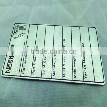 Anodized aluminium nameplate use for Furniture, doors, handbags